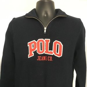 Vintage Polo Ralph Lauren Jeans Co Womens Knit Zip